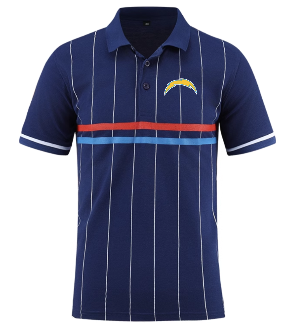 Los Angeles Chargers blue Men 2025 NFL polo T shirt